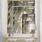 Designart - Gold, Black and White Hanpainted Abstract - Traditional Canvas in Gold Frame